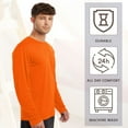 thumbnail image 6 of High Visibility Short Sleeve Workwear Tee, 100% Polyester Hi Vis Pro-Lock Performance Long Sleeve T-Shirt (Neon Orange 5 Pack, M), 6 of 7