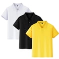 thumbnail image 3 of YOUYEDIAN Back To School Kids Polo Shirts Fashion Solid Color Breathable Comfy Sport Short Sleeve School Uniform Versatile Lapel Collar Quick Dry T-shirts, 3 of 5