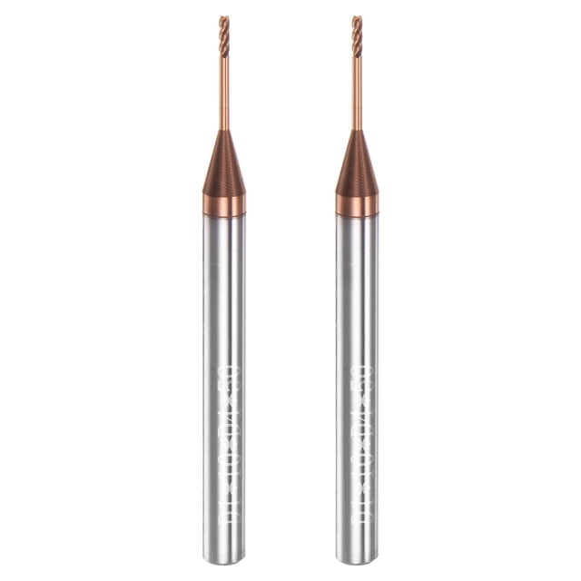 2uds Cuadrado Nariz Extremo Molino 4mm Vástago 1mm x 10mm AlTiSin Recubierto Sólido Carburo 4 Flautas Extra Largo Fresado para Inoxidable Acero Aleación Endurecido Acero