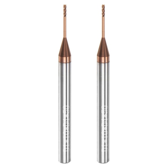 2uds Cuadrado Nariz Extremo Molino 4mm Vástago 1mm x 10mm AlTiSin Recubierto Sólido Carburo 4 Flautas Extra Largo Fresado para Inoxidable Acero Aleación Endurecido Acero
