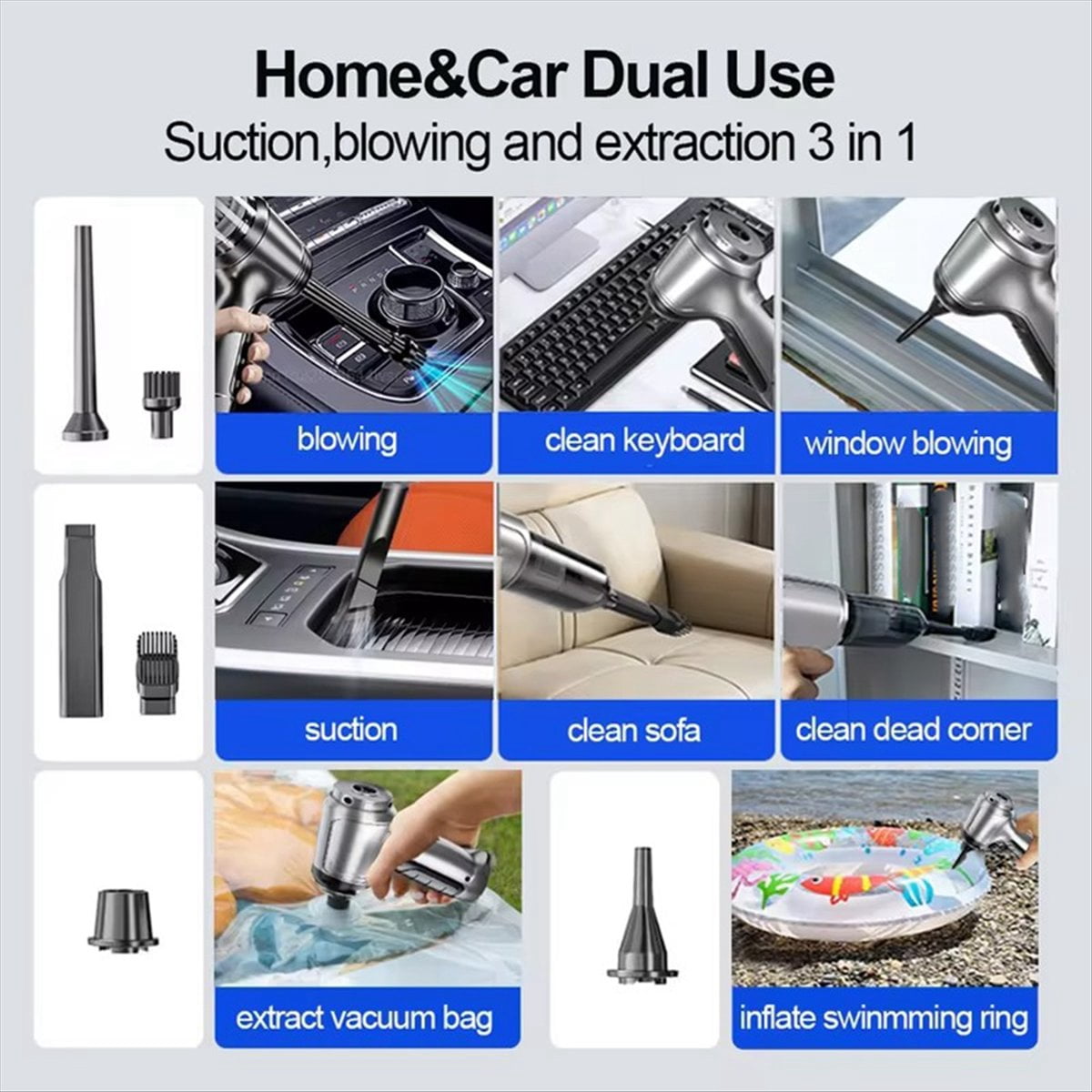 Car Vacuum Cleaner Powerful Cordless Car Vacuum Cleaner Strong Suction Handheld Cordless Car Vacuum Cleaner