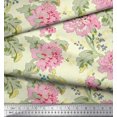 thumbnail image 2 of Soimoi Japan Crepe Satin Fabric Leaves & Floral Artistic Print Fabric by The Yard 42 Inch Wide, 2 of 3