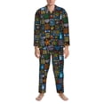 thumbnail image 3 of Balery Happy Father Day Pijama para Hombre de Dos Piezas con Manga Larga, Conjunto de Dormir y Descanso Suave con Bolsillos-Medium, 3 of 7
