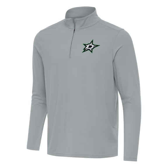 Men's Antigua Gray Dallas Stars Intent Quarter-Zip Top