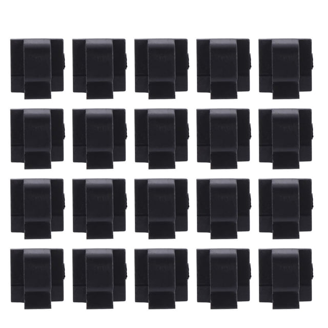 CHICHUMID 100pcs Self Adhesive Wire Tidy Clips Plastic Black Cord Fasteners for Car DVR