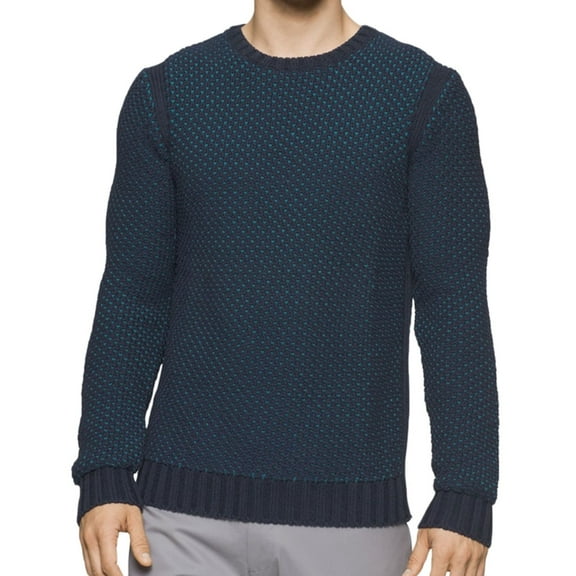 Calvin Klein Mens Textured Knit Sweater, Blue, XX-Large