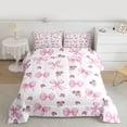 thumbnail image 2 of Feelyou Princess Bow Full Size Comforter Sets, Rustic Rose Flower Bedding Sets, 3pcs, 2 of 8
