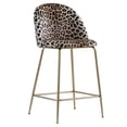 thumbnail image 2 of Pemberly Row Velvet Bar Stools in Yellow Leopard Print (Set of 2), 2 of 3