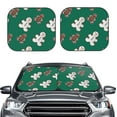 thumbnail image 2 of Naloa Gingerbread Snowman Cookies 2 Piece Foldable Car Sun Shades, Car Windshield Sunshade, Front Window Sunshade for Car, Truck, SUV - Small, 2 of 7