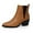 #1-Light Brown, variant on Ankle Boots for Women Pointed Toe Short Chelsea Booties Low Heels Slip-On Leather Boot Dressy Zipper Block Booties Shoes Dark Brown