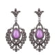 thumbnail image 1 of Pendientes colgantes vintage bohemios con forma de lágrima, flor de cristal y piedras preciosas artificiales, 1 of 7