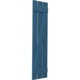 thumbnail image 3 of Ekena Millwork 11 1/2"W x 53"H Americraft Three Board (2 Batten) Exterior Real Wood Spaced Board-n-Batten Shutters w/ Z-Bar (Per Pair), Sojourn Blue, 3 of 10