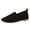 Black, variant on GEZHEN Solid Color Mesh Breathable Flat Soft Sole Casual Shoes Ladies Fashion Square Toe Knit Hollow Out Shoes Non Slip Low Top Platform Shoes
