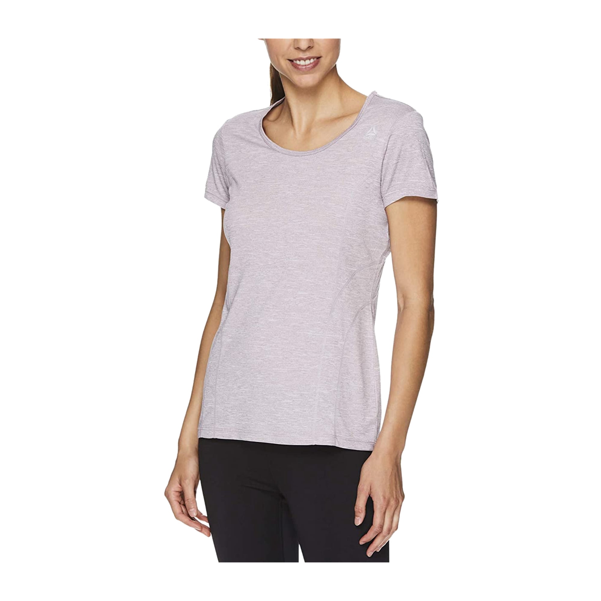 Reebok Womens Varigated Heathered Basic T Shirt R396 S Walmart