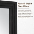 thumbnail image 2 of Antok 71"x32" Arched Full Length Mirror with Stand, Standing Floor Mirror with Solid Wooden Frame Full Body Mirror, Vintage Black, 2 of 7