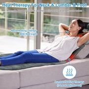 Full Body Massage Mat with Heat 9 Vibrating Motors 9 Massage Modes and 3 Levels Vibration Back Massager Pad for Men Women Dad Mom