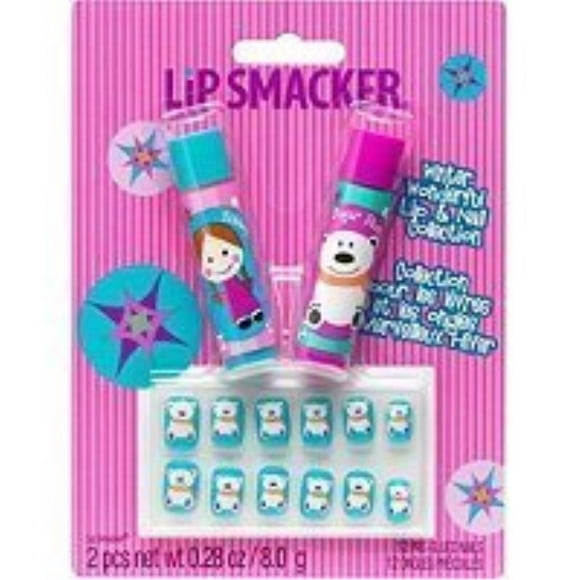 lipsmacker winter wonderful lip balm and press on nail collection