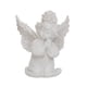 thumbnail image 1 of Estatua nórdica de oración, figura de querubín con alas, colección de ángel bebé, memorial blanco Reza a la izquierda, 1 of 9