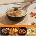 thumbnail image 5 of 11 Inch Nonstick Saute Pan with Lid, 4.5 QT Deep Frying Pan Skillet, Large Granite Cooking Pan, Induction Compatible Frying Pan for Sauteing, Stir Fry, Sauce, Kitchen Cookware, 5 of 7