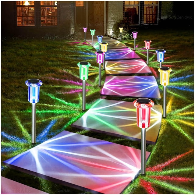 Paquete de 10 luces solares DenicMic impermeables para jardín y patio