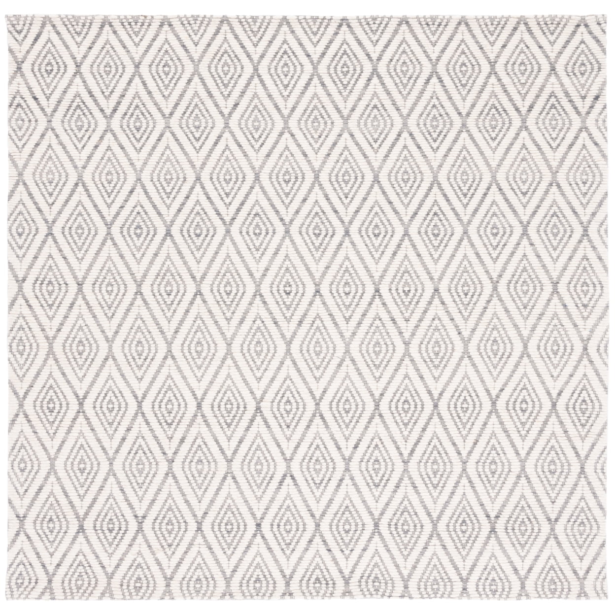 SAFAVIEH Marbella Winston Diamond Area Rug, Grey/Ivory, 6' x 6' Round