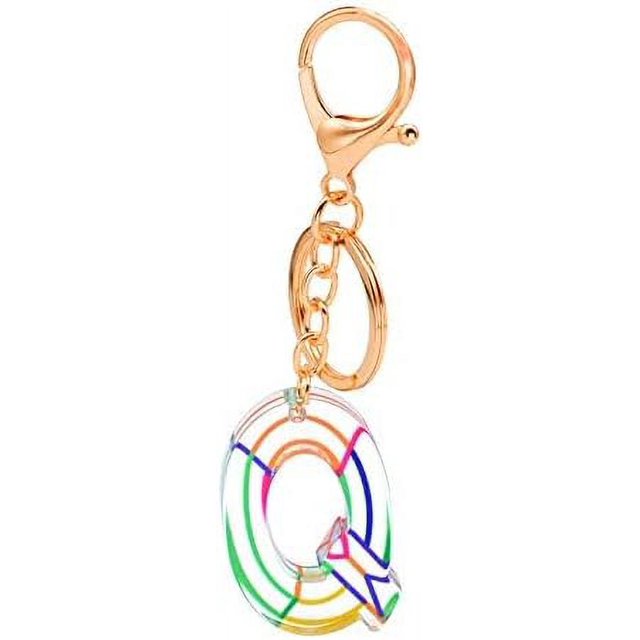 Letter Keychain,26 Letters A-Z Decorative Letter Keychain,Name Keychain for Women Girls Men Teenager Gift
