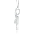 thumbnail image 2 of Angara Natural Diamond Necklace - Diamond Heart Pendant with Infinity Loop in Platinum for Women, 2 of 8