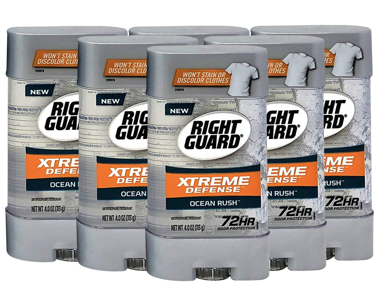 Right Guard Antiperspirant Deodorant Xtreme Gel Stick, Ocean Rush, 4