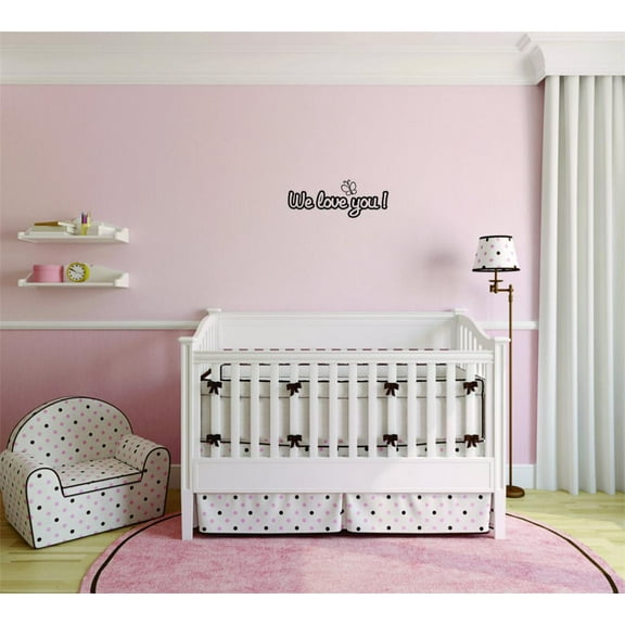 Wall Design Pieces We Love You Text Lettering Quote 10x20"