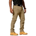 thumbnail image 2 of Dwellite Men's Hiking Pants Lightweight Outdoor Cargo Trousers with Multiple Pockets Khaki 3XL, 2 of 9