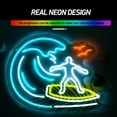 thumbnail image 3 of Y YUNHSOM Surfing Neon Sign, USB Power Dimmable LED Neon Sign for Wall Decor, Bedroom Bar Party Men Cave and Beach Decoration (15.7 * 12.5 inches), 3 of 10