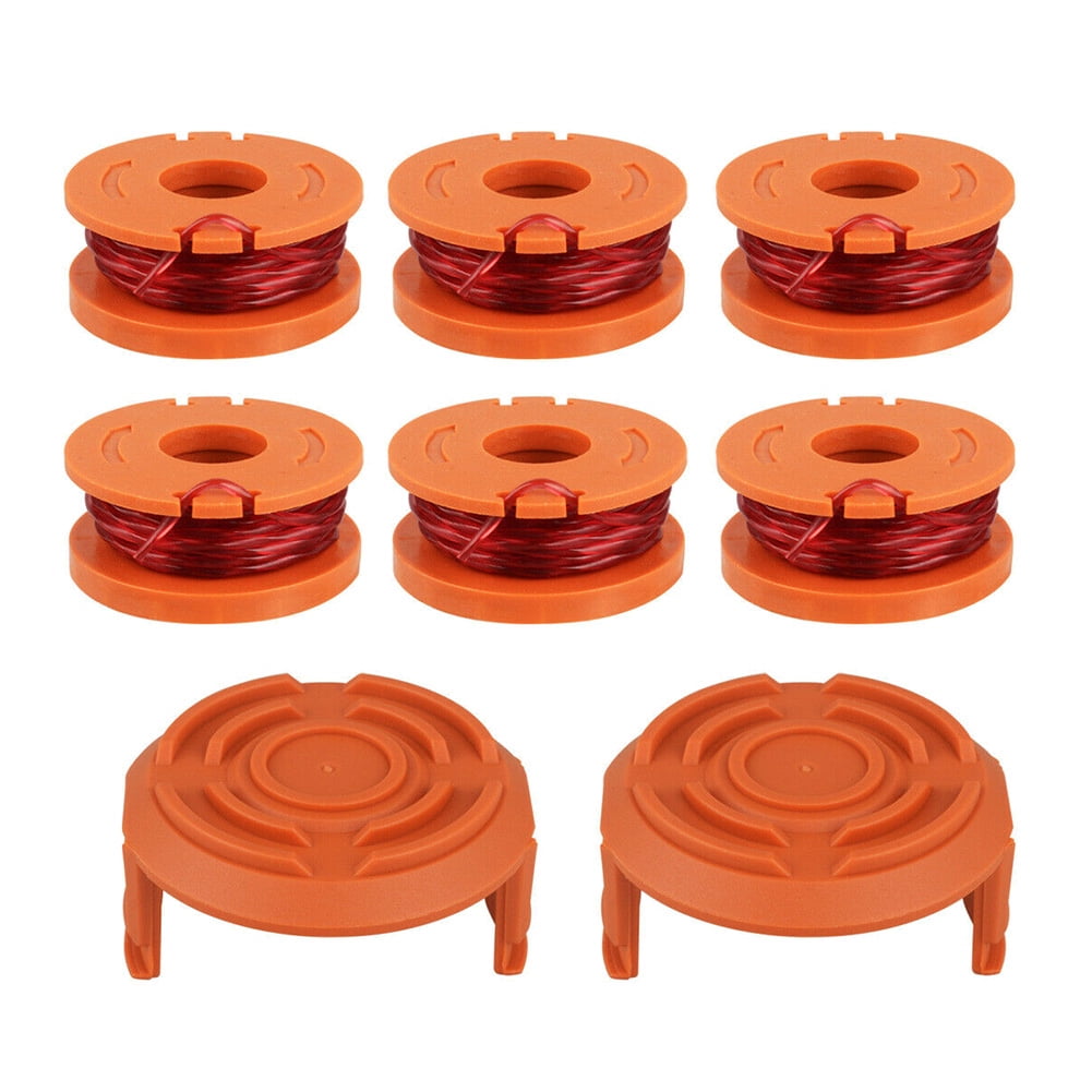 Replacement Spool Line Grass For WORX WA0010 String Trimmer 6Pcs Spool & 2 Cap 