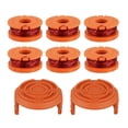 thumbnail image 5 of SPRING PARK 4/6Pcs Replacement Spool Line For Grass Trimmer/Edger with Cap for WORX WA0010, 5 of 6