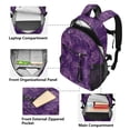 thumbnail image 5 of JIALIOU 14" Laptop Backpack Waterproof Airline Approved Stylish Casual Daypack for Travel Business College Work, Purple Rose Line Art, 5 of 8