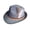 Dark Gray, variant on Callipe Men Fedora Retro Jazz Hat Feather And Rope Decor Curved Edge Solid Color Oktoberfest Party Festivals Holiday Bowler Cap