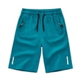 thumbnail image 2 of Kids' Lightweight Ice Silk Shorts,Solid Color Stretchy and Breathable Casual Shorts for Boys and Girls,Loose Fit for Sports,Fashion,Everyday Comfort,Quick-Dry and Cool for Hot Weather Blackish Green, 2 of 8