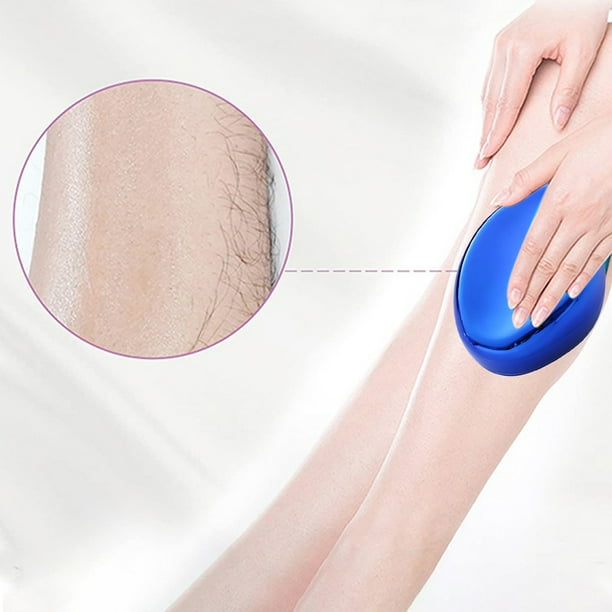 Removedor de vello de cristal reutilizable, herramienta exfoliante para depilación, borrador de vello para espalda, brazos y piernas, rápido y fácil, borrador de vello de cristal para mujeres.