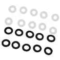 thumbnail image 1 of Piezas de fieltro Gloria Arandelas de trompeta 20PCS Color negro + blanco, 1 of 9