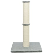 TRIXIE Parla 24.4 Inch Jute Cat Scratching Post with Plush Base, Gray