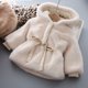 thumbnail image 4 of Gibobby Chamarra niñaChaqueta para niñas pequeñas, moda de otoño e invierno, chaquetas con capucha y cuello de lana para niños pequeños, chaquetas de lan(Beige, 10-11 Años), 4 of 5