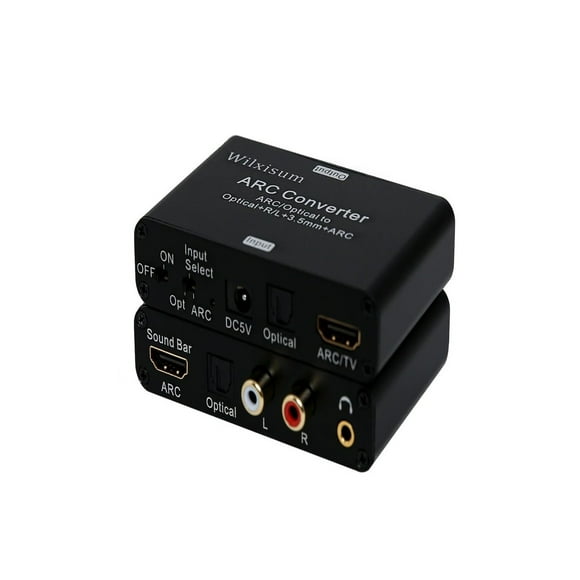 HDMI Arc Audio Extractor with 192KHz DAC for RCA and Optical Connections