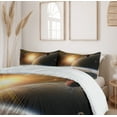 thumbnail image 6 of Ambesonne Galaxy Duvet Cover Sets, Moons Universe Earth, 2-Queen, Yellow White Brown, 6 of 7