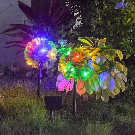 

Tiitstoy Solar Garden Lights Color Changing Solar Tree Stake Lights Pi-ne Needle Flower Ball Lights Garden Landscapes Stake Lamp for Yard Patio Road Decorations Green