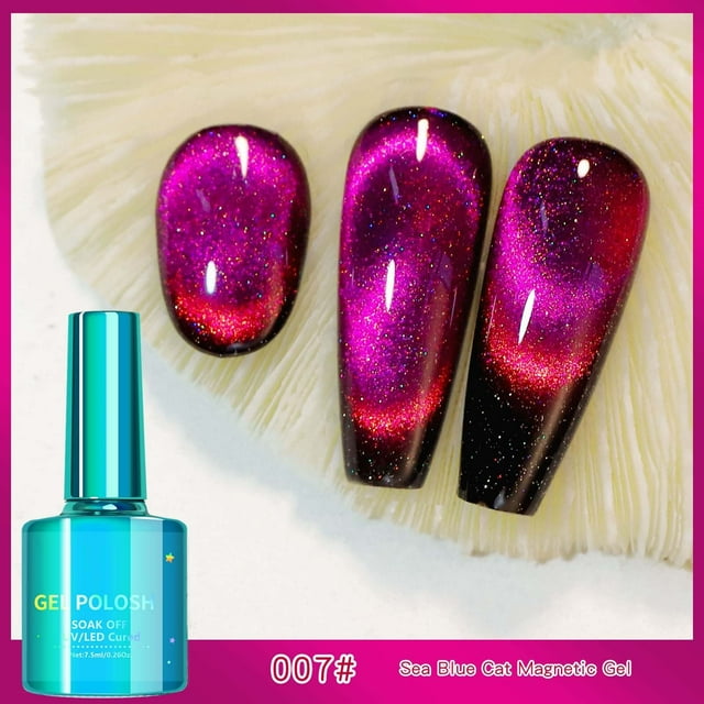 Esmalte de uñas en gel 12D, esmalte de uñas en gel magnético con efecto, 7,5 ml, goma de metilo