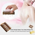 thumbnail image 3 of Soap Dish Holder, Bathroom Wooden Soap Case, Sink Deck Bathtub Shower Dish, Rectangular, Hand Craft, Natural Wooden Holder for Soap, Sponges, Scrubber (2 Pack soap Dish), 3 of 7
