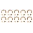thumbnail image 2 of U Rings, 10 Sets Metal U Rings Buckle Handbag Connector with PH Screws Strong Long Lasting StableTrusted for Leather Crafts, 2 of 7