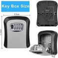 thumbnail image 2 of Wall mounted key safe, outdoor key lock box, key box with 4 digit combination, waterproof security lock box, outdoor key safe for home, garage, school, 2 of 5