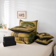 thumbnail image 6 of jejeloiu Boho Exotic Style 7pcs Bedding Comforter Set,Rustic Plant Tree Queen Bedding Sets For Adults Reversible, 6 of 8