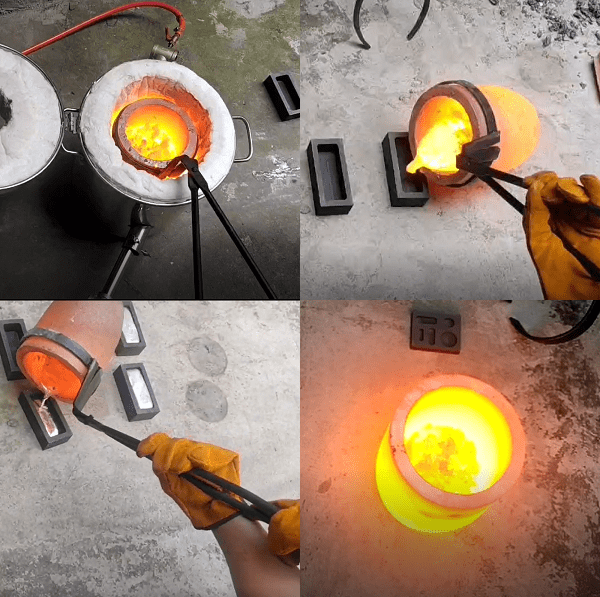 LSMIITTH G Crucible Tongs And Lifter for Pouring and Lifting - 2 in 1 Metal Casting Foundry Tool