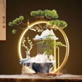 thumbnail image 7 of Indoor Water Fountain with Mist, 14" Tall Zen Indoor Waterfall Fountain with Round LED Light, Mist Maker and Incense Holder, Zen Meditation Decoration for Home Office, 7 of 7